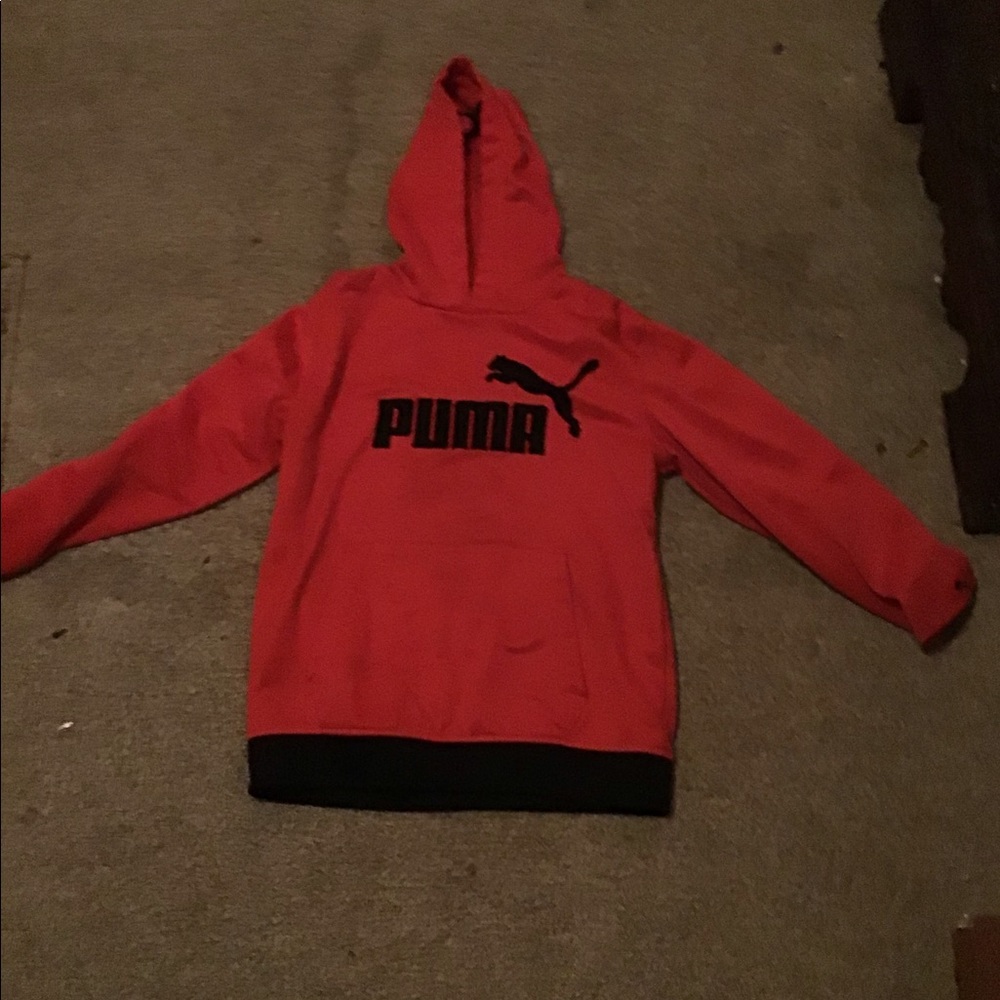 Red puma hoodie